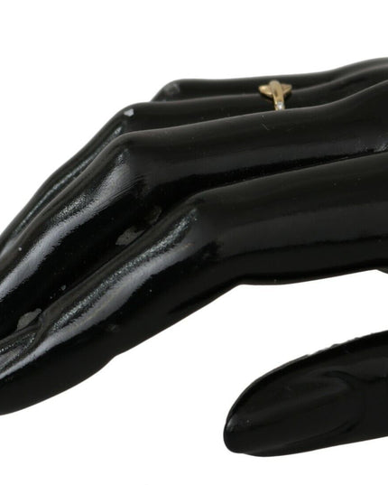 Nialaya Gold Feather Clear CZ 925 Silver Women