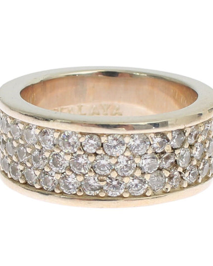 Nialaya Silver Womens CZ 925 Sterling Ring