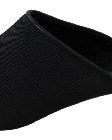 Dolce & Gabbana Black Grosgrain Slides Sandals Women Shoes