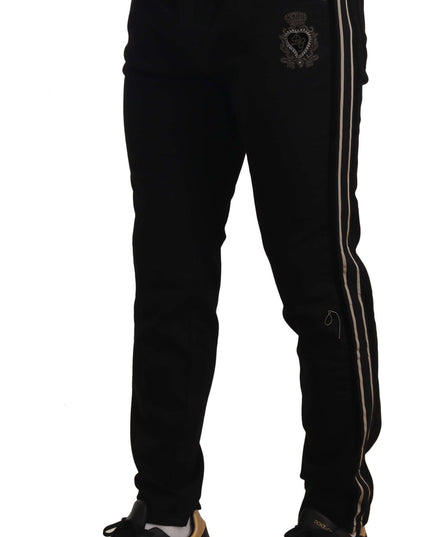 Dolce & Gabbana Black Skinny Fit Denim Side Band Jeans Pant