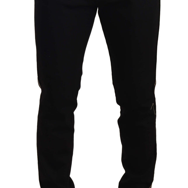 Dolce & Gabbana Black Skinny Fit Denim Side Band Jeans Pant