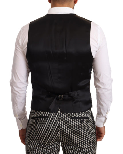 Dolce & Gabbana Black White Check 3 Piece Set MARTINI Suit
