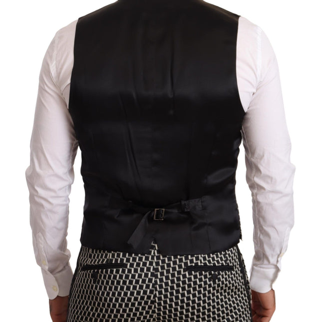 Dolce & Gabbana Black White Check 3 Piece Set MARTINI Suit