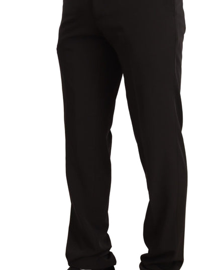 Domenico Tagliente Black Polyester Slim 2 Piece Set TAGLIENTE Suit