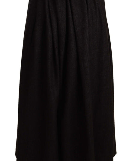 Dolce & Gabbana Black Wool High Waist Maxi PIECE Skirt