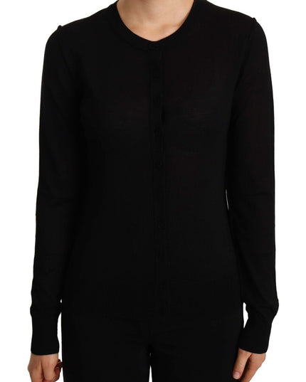 Dolce & Gabbana Black Crewneck Pullover STAFF Sweater Wool