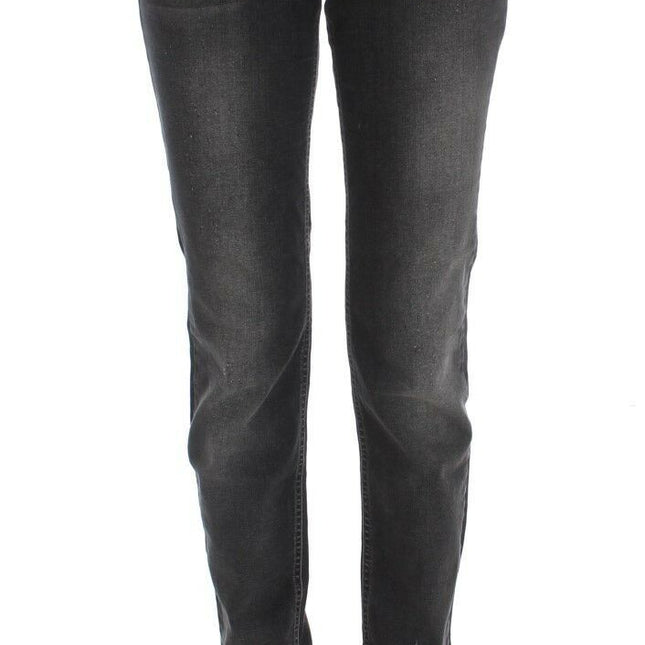 Ermanno Scervino Gray Wash Cotton Blend Stretch Jeans Pants