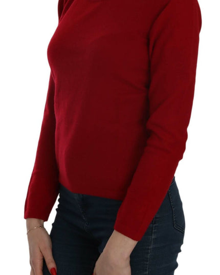 MILA SCHÖN Red Round Neck Pullover Cashmere Sweater
