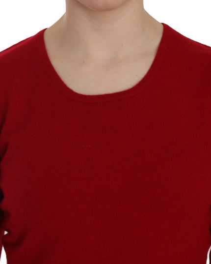 MILA SCHÖN Red Round Neck Pullover Cashmere Sweater