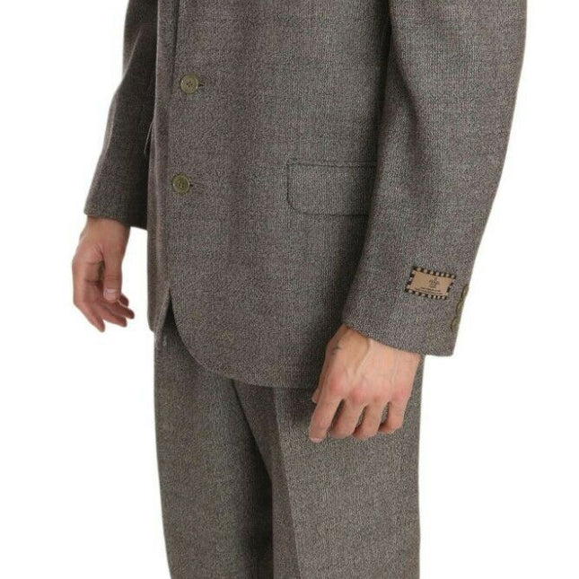Fendi Brown Wool Regular Single  Breasted Suit