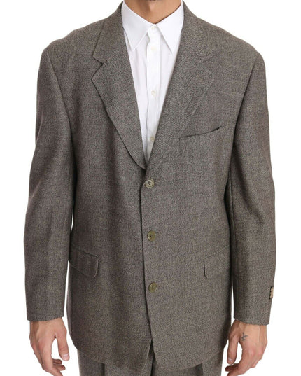 Fendi Brown Wool Regular Single  Breasted Suit