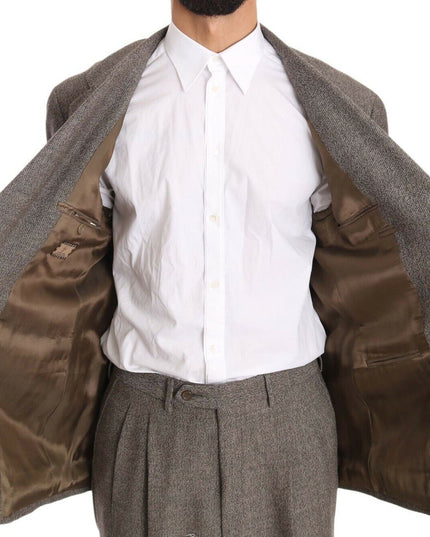 Fendi Brown Wool Regular Single  Breasted Suit