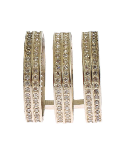 Nialaya Authentic Womens Clear CZ 925 Sterling Silver Ring