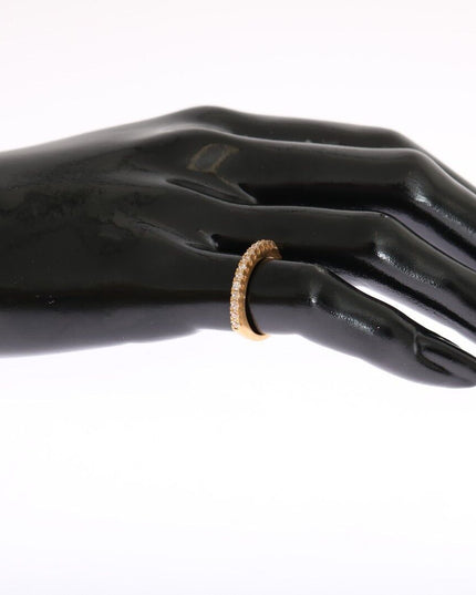 Nialaya Gold Authentic Womens Clear CZ Gold 925 Silver Ring