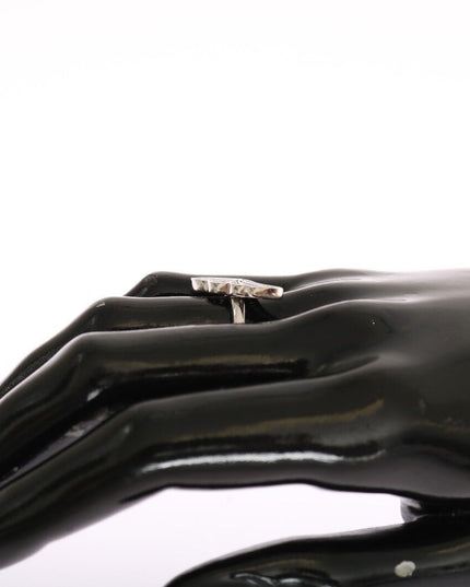 Nialaya Silver Womens Wing Clear CZ 925 Silver Ring