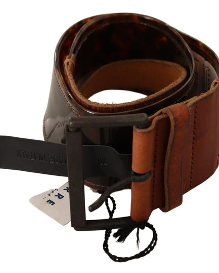 Ermanno Scervino Dark Brown Leather Buckle Waist Belt