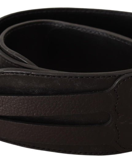 Costume National Dark Brown Leather Double Buckle Belt