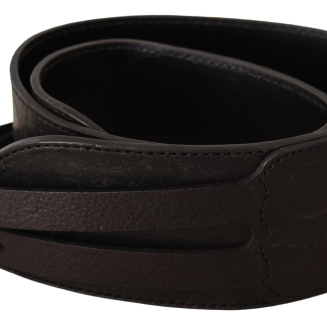 Costume National Dark Brown Leather Double Buckle Belt