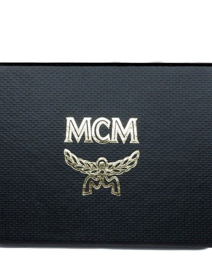 MCM Spectrum Diamond Mini Neon Yellow Visetos Leather Card Case Holder Wallet