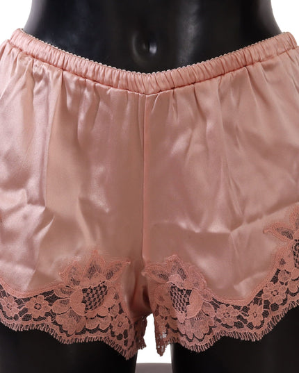 Dolce & Gabbana Pink Floral Lace Lingerie Underwear