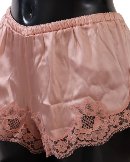 Dolce & Gabbana Pink Floral Lace Lingerie Underwear