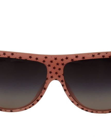 Dolce & Gabbana Brown Stars Acetate Frame Women Shades Sunglasses