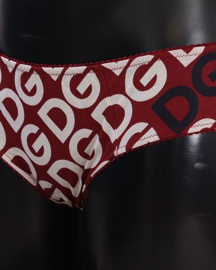Dolce & Gabbana Multicolor DG Logo Print Slip Bottom Underwear
