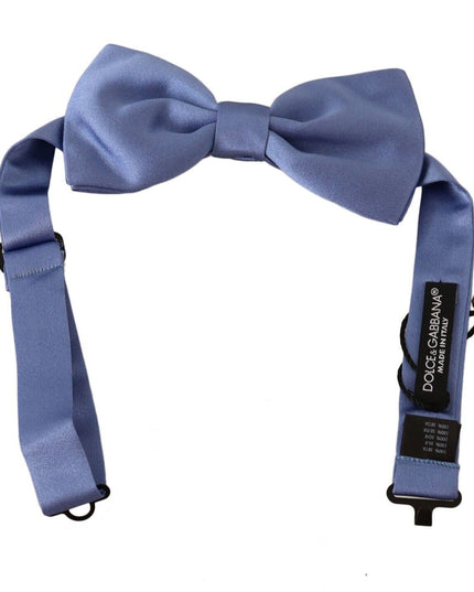 Dolce & Gabbana Purple 100% Silk Adjustable Neck Papillon Bow Tie