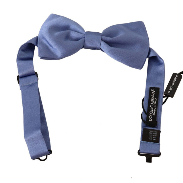 Dolce & Gabbana Purple 100% Silk Adjustable Neck Papillon Bow Tie