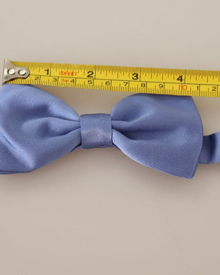 Dolce & Gabbana Purple 100% Silk Adjustable Neck Papillon Bow Tie