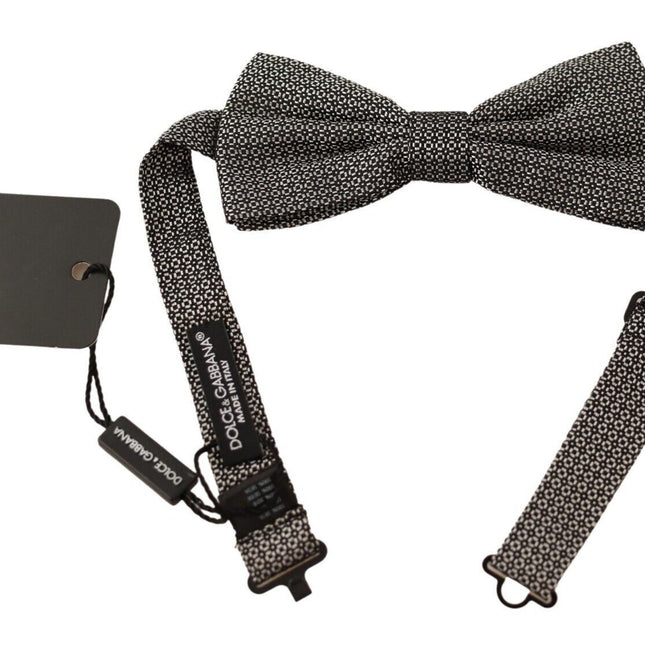 Dolce & Gabbana Multicolor Patterned Adjustable Neck Papillon Bow Tie