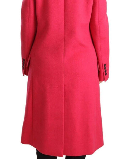 Dolce & Gabbana Pink Double Breasted Trenchcoat Jacket