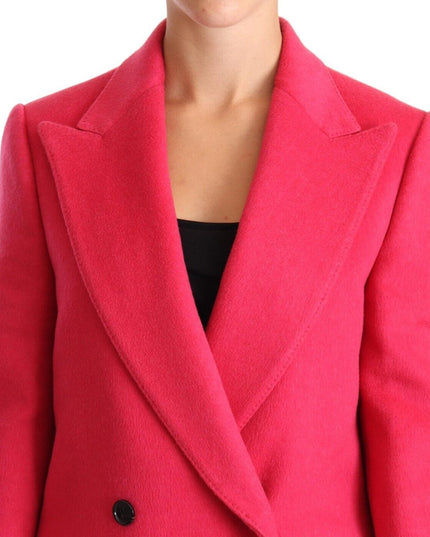 Dolce & Gabbana Pink Double Breasted Trenchcoat Jacket