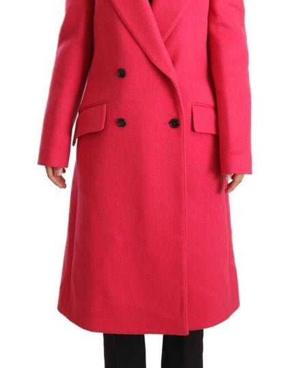Dolce & Gabbana Pink Double Breasted Trenchcoat Jacket