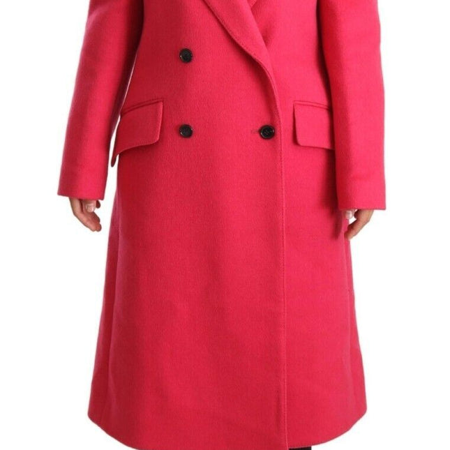 Dolce & Gabbana Pink Double Breasted Trenchcoat Jacket