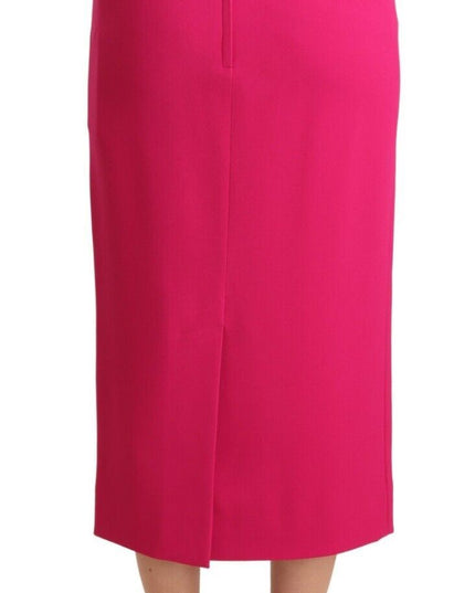 Dolce & Gabbana Pink High Waist Stretch Pencil Straight Skirt