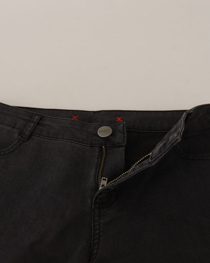 PINKO Black Cotton Stretch Skinny Mid Waist Women Denim Jeans