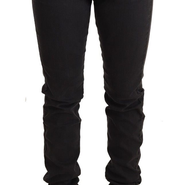 PINKO Black Cotton Stretch Skinny Mid Waist Women Denim Jeans