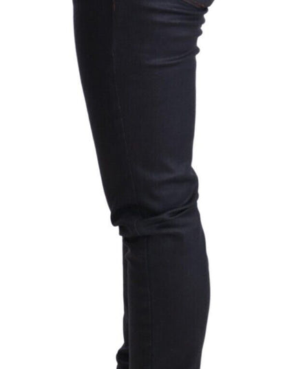Ermanno Scervino Blue Low Waist Skinny Slim Trouser Cotton  Jeans