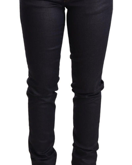 Ermanno Scervino Blue Low Waist Skinny Slim Trouser Cotton  Jeans