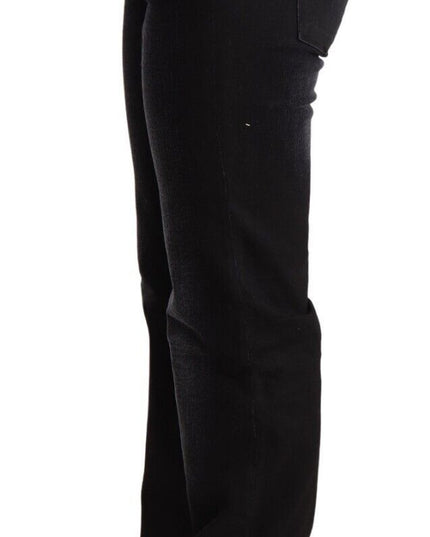 Ermanno Scervino Black Washed Straight Denim Trouser Cotton Jeans