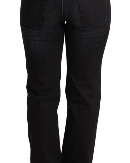 Ermanno Scervino Black Washed Straight Denim Trouser Cotton Jeans