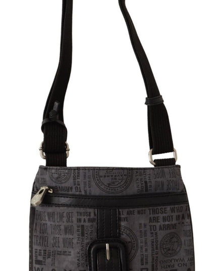 WAYFARER Gray Printed Logo Shoulder Crossbody Purse Bag