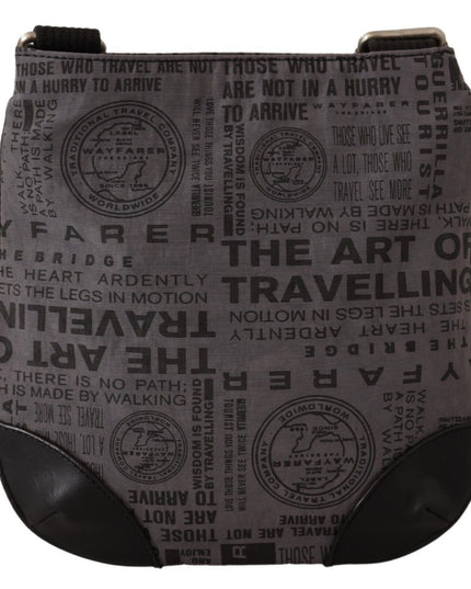 WAYFARER Gray Printed Logo Shoulder Crossbody Purse Bag