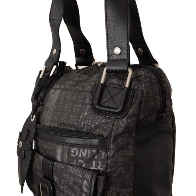 WAYFARER Black Printed Logo Shoulder Handbag Purse Bag