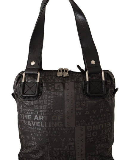 WAYFARER Black Printed Logo Shoulder Handbag Purse Bag