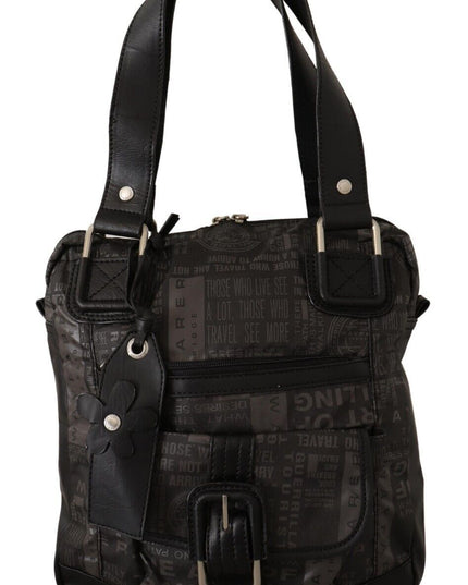 WAYFARER Black Printed Logo Shoulder Handbag Purse Bag