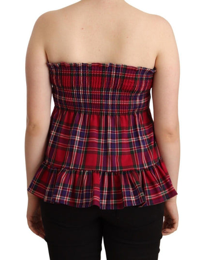 CAMPO DI FRAGOLE Multicolor Chekered Sleevelesss Tank Top