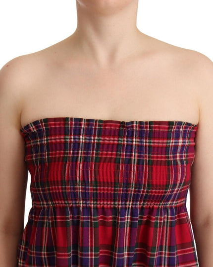 CAMPO DI FRAGOLE Multicolor Chekered Sleevelesss Tank Top