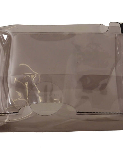PINKO Black Clear Plastic Transparent Pouch Purse Clutch Bag